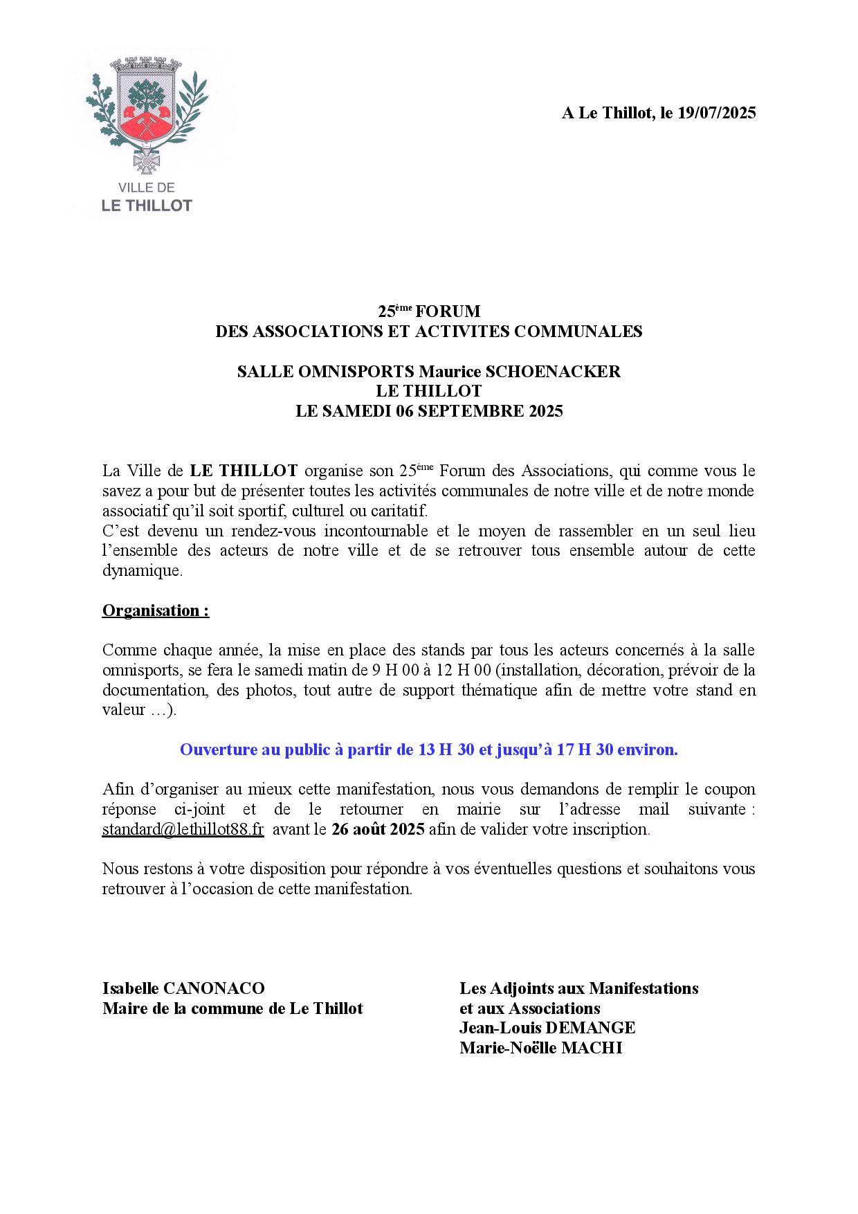 2025 forum des associations courrier page 001