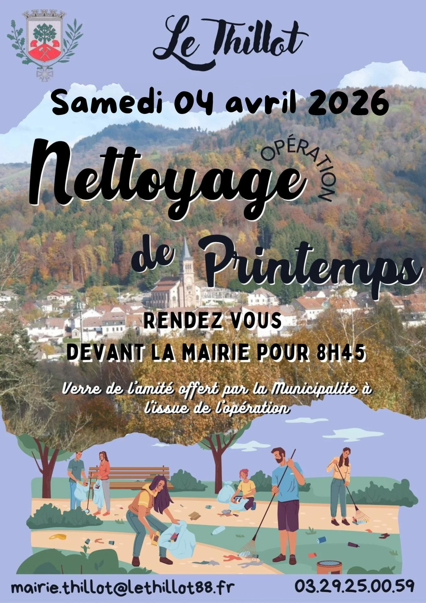 Nettoyage de printemps samedi 4 avril 2026